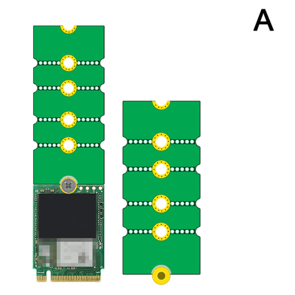 NGFF M.2 SSD-hårddisk 2242 till 2280 2230 till 2280 Tillbehör H Multi-colorA 2230/2242/2260