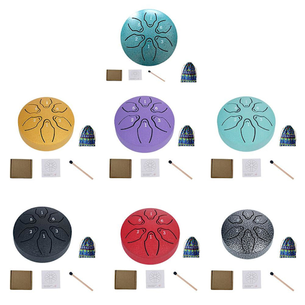 Regntrumma för Utomhus Trädgård, Regntrumma för Utomhus När Det Regnar, Stål Tongue Drum Regnklocka, Regntrumma för Utomhus, Mini Handpan Trumma In green onesize