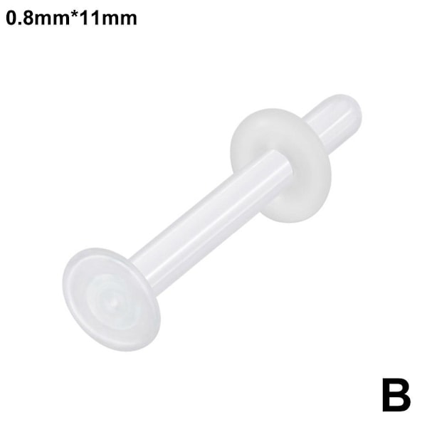 Glas Örhängen Transparent Osynlighet Mode Örhängen Accessoarer För Student Kvinnor Män P7 WhiteB One size 2pcs