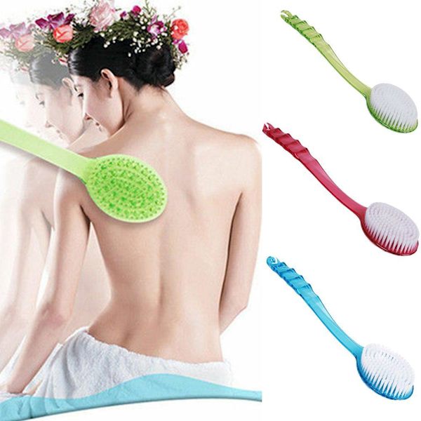 2 i 1 Badborste Skrubb Hudmassage Dusch Rygg Bad Badrum Hem Borste I9O6 rose Red One-size