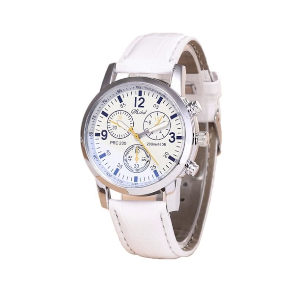 Herr Läder Militär Casual Analog Quartz Armbandsur Ny N6H4 brown One-size