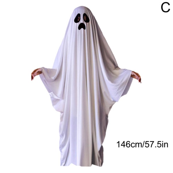Barn Halloween mantel Cape White Ghost Performance Party Cosplay white3 L/146cm