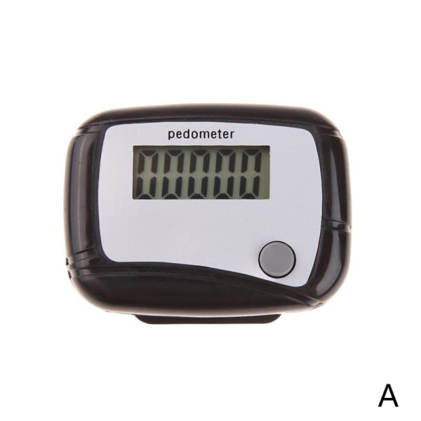 LCD digital stegpedometer Walking Calorie Counter Distance Belt black One-size