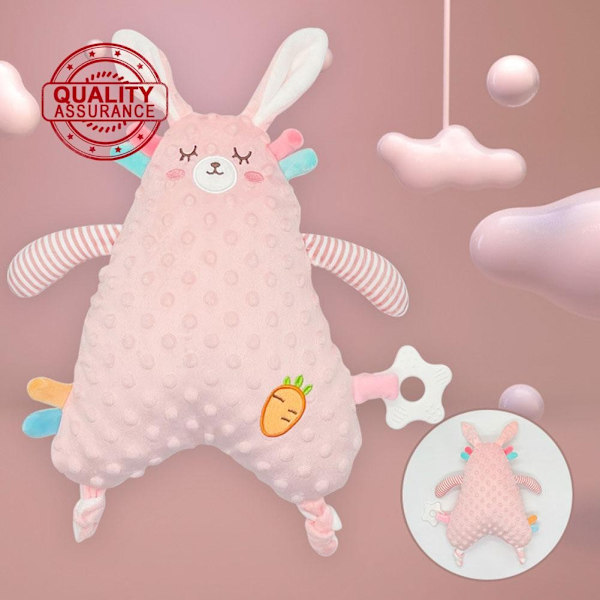 Tecknad Lejon Kanin Plysch Snuttefilt Leksak Sovhandduk Gosedjur Pojkleksaker Plyschdjur Barn Docka T0w5 rabbit 30*20*8cm