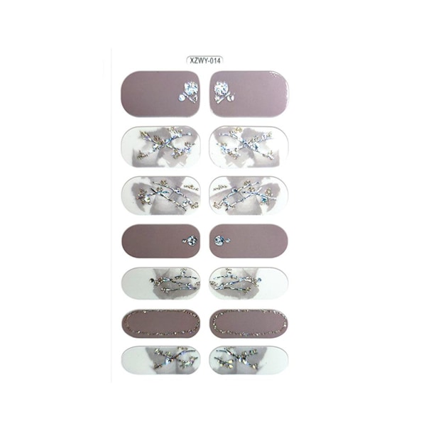 Europeisk Amerikansk Mode Tryckta 3d Nagelstickers Helt Täckta Med Nagellacksfilm Glitter K5t2 L 1pcs
