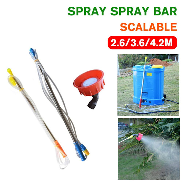 3,6m/4,2m/2,6m Utdragbar Sprutstång Rostfritt Stål Tryck Trädgård Vattenspray Spruta J0H3 whiteB 4.2m
