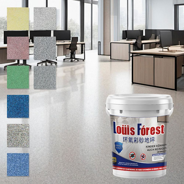 Louis Forest Epoxigolvfärg, Högglansig Marmoreffekt Golvbeläggning Epoxi W3Y4 Gray One size