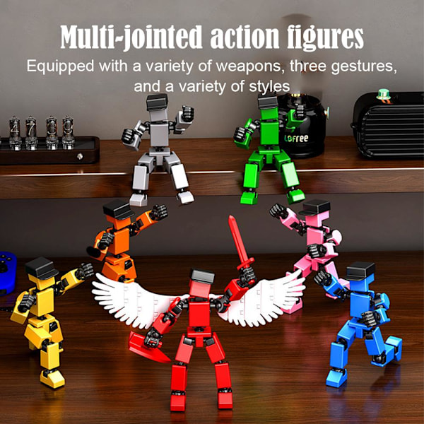 Actionfigur Titan 13 Actionfigur Dummy Lucky 13 Figur Tryckt Multi-ledad Rörlig Nova Y7R5 magnet Red 9 Accessories