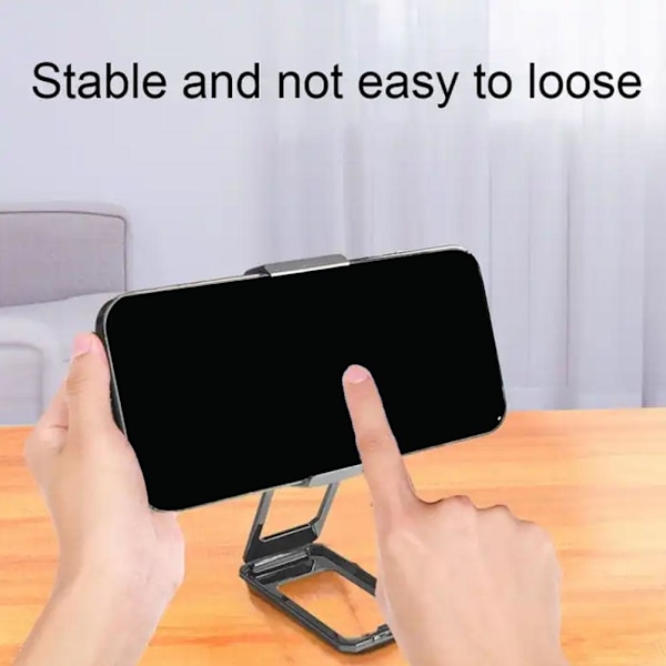 360° Roterande Vikbart Ställ Ryggklämma Telefonringhållare Skrivbord Metall Multi Finger Justerbar P6l0 silver 1pcs