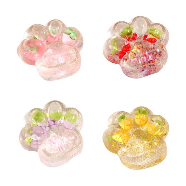 Kattfot Klämleksaker, Kattfot Kläm Silikonleksak, Taba Squish y Paw, Färgglada Paw Squish y Leksaker, Mjuka Klämmar Fidget Leksak För Stresslindring pineapple 1pcs