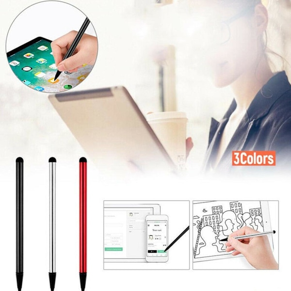 Universal Aktiv Stylus Touch Screen Penna För IOS Android Telefon Surfplatta silver One-size