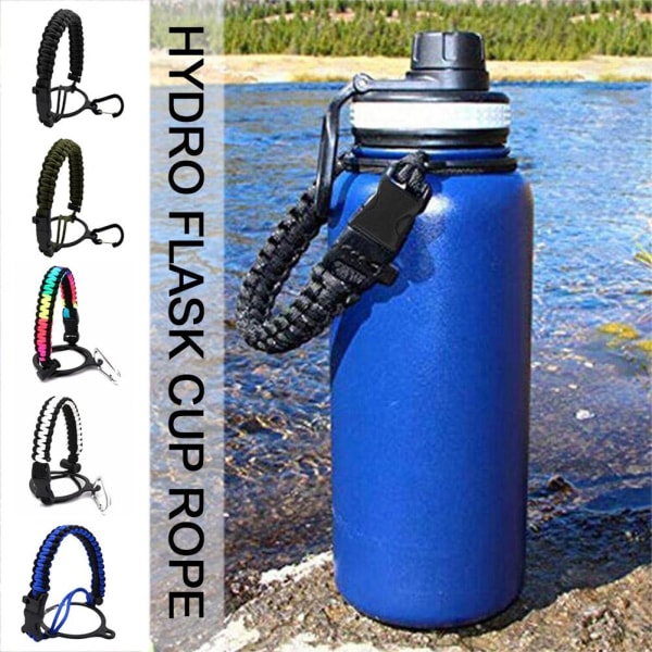Hydro Flask Cup Rep Vävd Vattenflaska Bärrep För Sport black+blue 1pcs