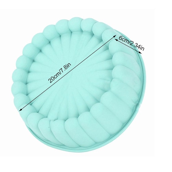 8\" Silikon Rund Kakform Non-stick Bakplåt Form Bakverk DIY -NY I6Y0 grey 8inch