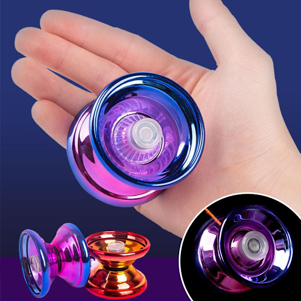 Lila Färgskiftande Legering Metall Jojo Leksak Fancy Jojo Y6O8 red one-size