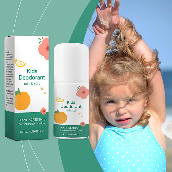 Naturlig Deodorant för Barn & Tonåringar, Kroppsdeodorant för Barn  NEW Y69C
