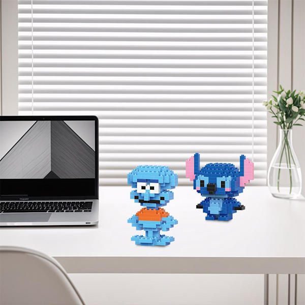 Pedagogisk Byggleksak för Barn med Mikropartiklar, Tecknad Modell, Pussel, Pojkleksak W2 Stitch 1set