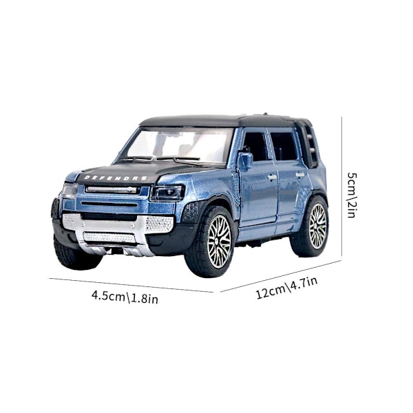 1:36 Land Rover Defender Suv Diecast Legering Metall Lyxbil Modell Dra Tillbaka Bil För Barn H9l7 green one-size