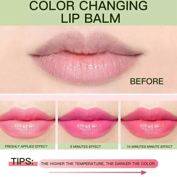 Närande Läppbalsam Långvarig Återfuktning Naturlig I6N8 Gradient T6H Färger W1N1 1 1pcs