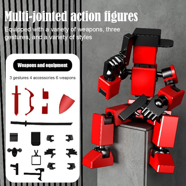 Actionfigur Titan 13 Actionfigur Dummy Lucky 13 Figur Tryckt Multi-ledad Rörlig Nova Y7R5 magnet Red 9 Accessories