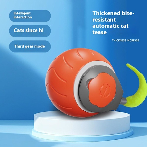 Automatisk Rullande Boll Smart Katt Hund Leksaker Elektrisk Husdjur Självrörande Spel K2K6 Blue 1set