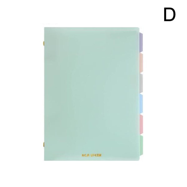 Lösbladig anteckningsbok innerdel Etikett-indexpapper Pp Plast P green A5