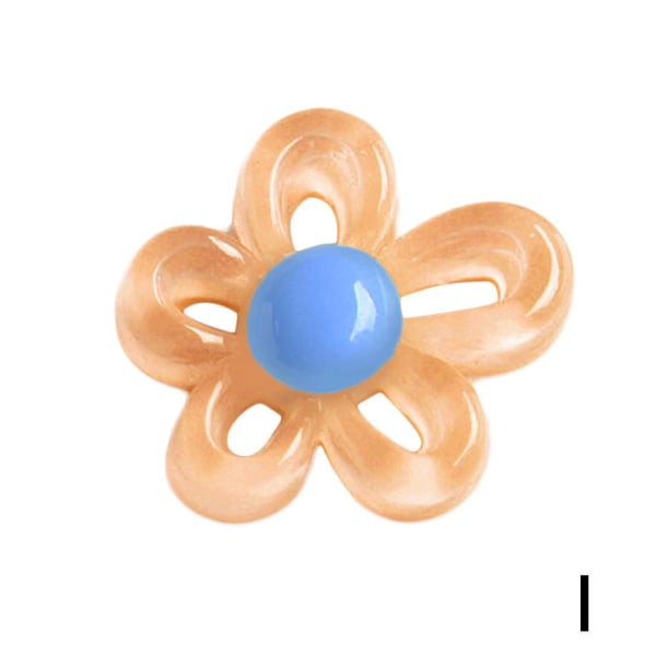 10 stilar Transparent färgade oregelbundna ihåliga blommor Sieve Res Orange One size