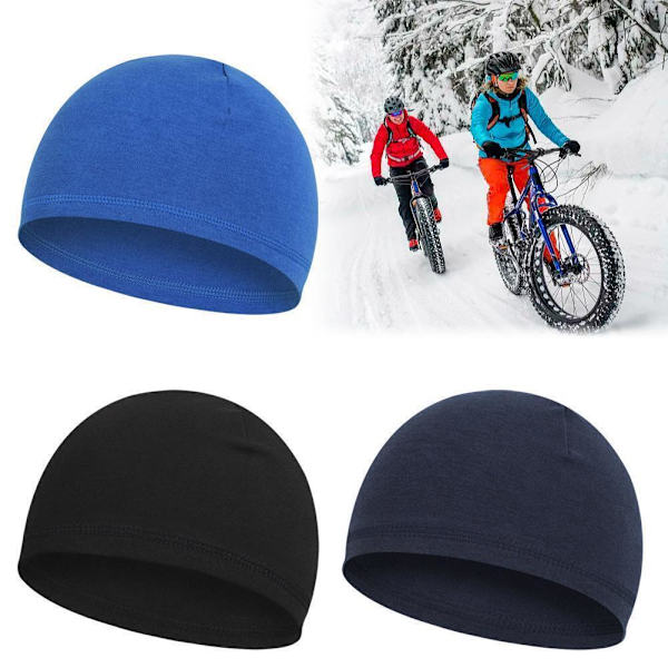 Tunn Sportmössa Fukttransporterande Andningsbar B0J2 ию Hjälmfoder ♤♤ Deep Blue 1pcs