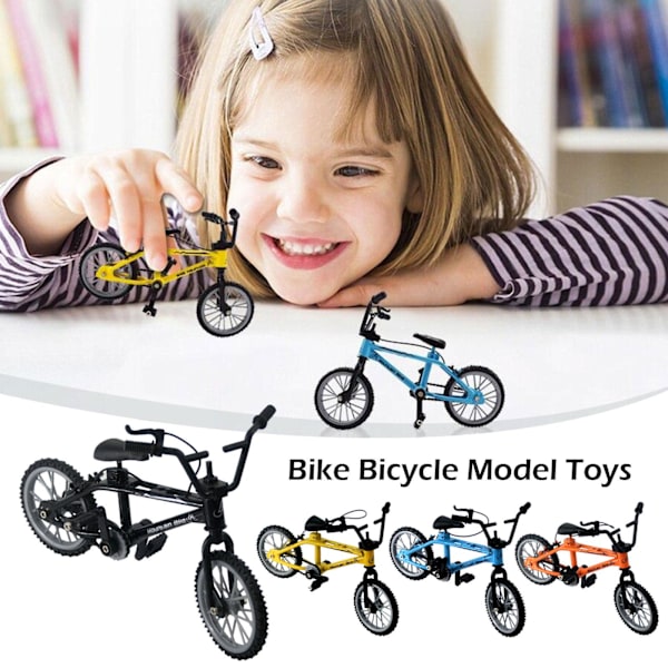 Tech Deck Finger Bicycle Bike Toys Kids Children Boys Wheel BMX yellow one-size