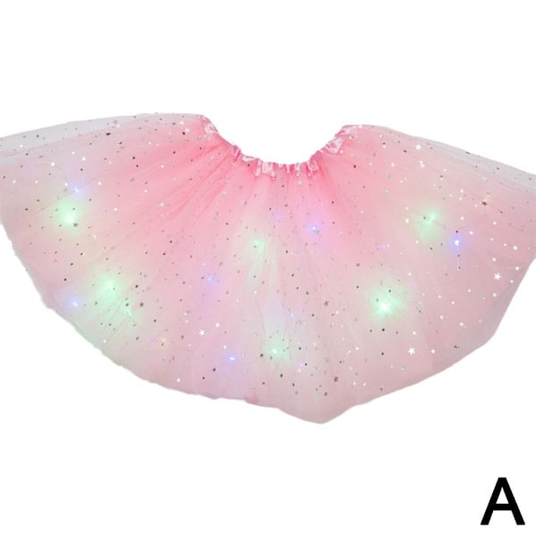 LED Ljus Upp Tutu Kjole Danskjol Neon Färgglad Lysande Party Dans Festival Cosplay Kostym purple one size