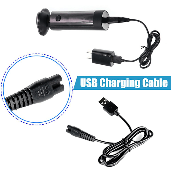 Elektrisk Rakapparat USB Laddningskabel Strömkabel Laddare Elektrisk Adapter För Mijia H3C8