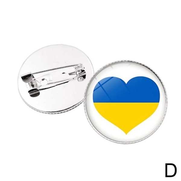 Ukraina Badge Ukrainsk Flagga Nål Knapp 25mm 5st R5X3 T9R3 D3C2 X6S5 style4 One size 5pcs