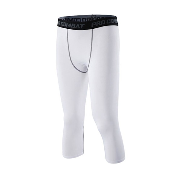 Herr Kompressionsbyxor 3/4 Shorts Sport Leggings Basketboll Ben grey M