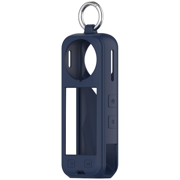 Fullständigt skyddsfodral för Insta 360 X5, mjukt silikonfodral med hängkrok, silikonskydd mot repor kameraskydd Navy Blue 1 pcs