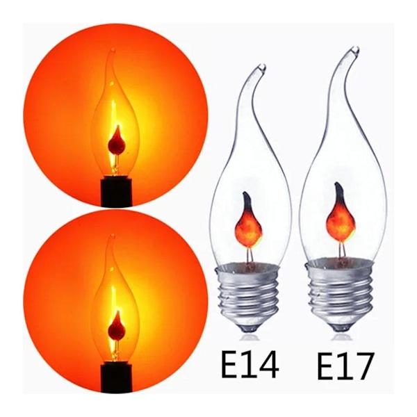 3W FLIMRANDE FLAMMA Ljuslampa HALLOWEEN LJUS E14 E27·NY WhiteA sharp bubble E14