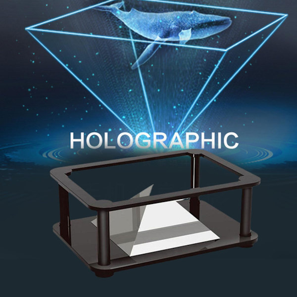 3D Holografisk Display Ställ Projektor Mobiltelefon Hologram Fäste