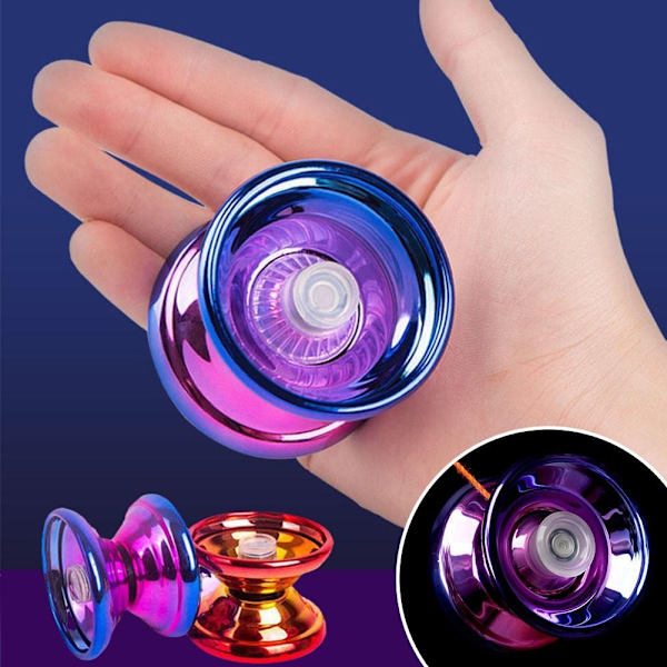 Lila Färgskiftande Legering Metall Jojo Leksak Fancy Jojo Y6O8 red one-size