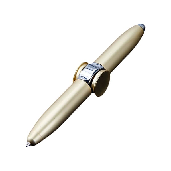 Fidget Spinner Penna Stress Relief Leksak, LED Kulspetspenna UK Y8M2 golden one size