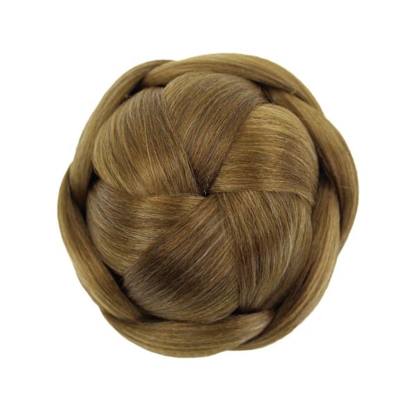 Flätad hårbulle för brudförlängningsklämma i Chignon Retro Hai 2009# 12cm