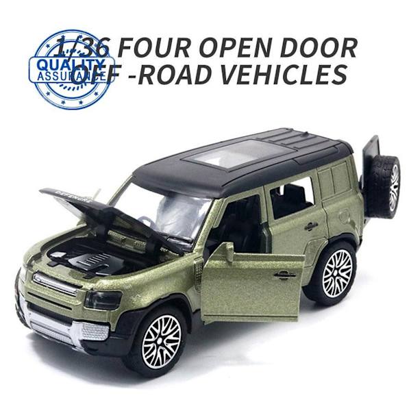 1:36 Land Rover Defender Suv Diecast Legering Metall Lyxbil Modell Dra Tillbaka Bil För Barn H9l7 orange one-size