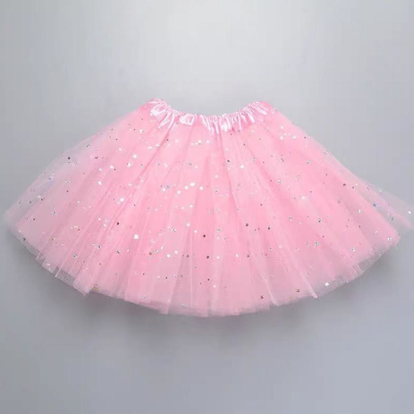 Glitter Barn Mesh Kjol Flickors Dansuppvisning Halv Kjol M5Y7 Kropp L4L5 Red 1pcs