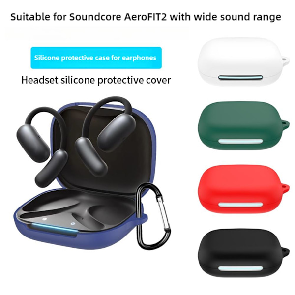 Silikonskyddsfodral för Soundcore Aero FIT 2 S4K5 D8H6 Black 1set
