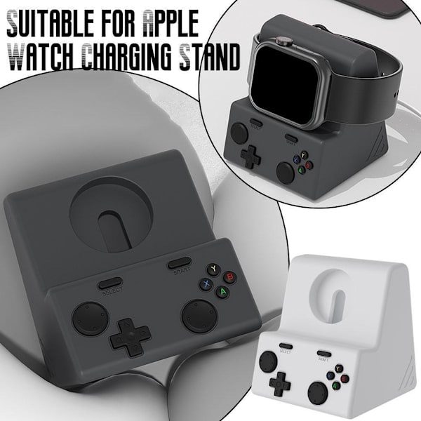 Laddningsstation i silikon Laddare Hållare Ställ Klocka E2W4 För Apple T9 G3M7 black 1pcs