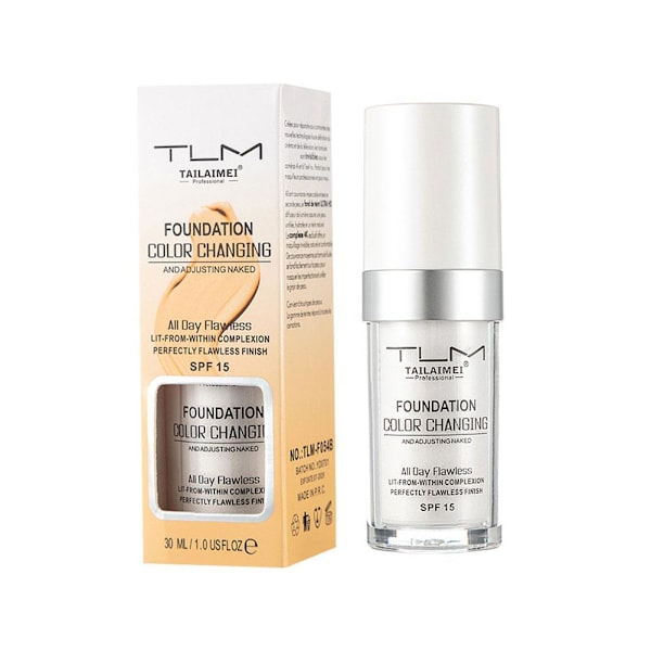 1/2 st Magisk Färgskiftande Foundation TLM Makeup Ändras Till Din Hudton 30mlA 1pcs 2pcs