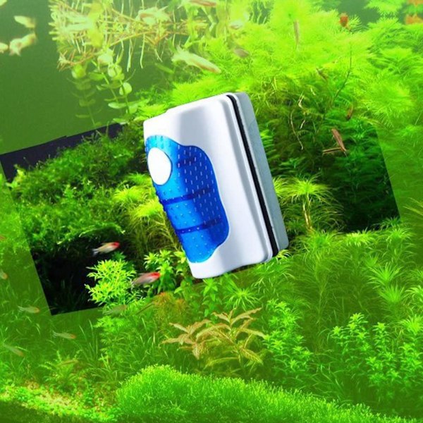 Flytande Magnetisk Borste Akvarium Tank Glas Algskrapa Z0 Rengörare X3J4 B1R9