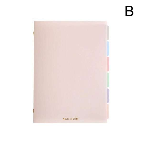 Lösbladig anteckningsbok innerdel Etikett-indexpapper Pp Plast P pink0 B5