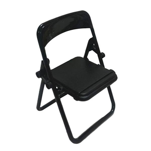 Julstrumpa Mini Fällbar Stol Telefonställ Telefonhållare 1/4 AU Snabb black 1pcs