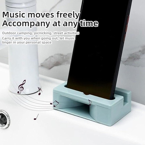 Bärbar Mobiltelefonhållare Ljudförstärkare Högtalare Skrivbord Z3D2 Blue 1pcs