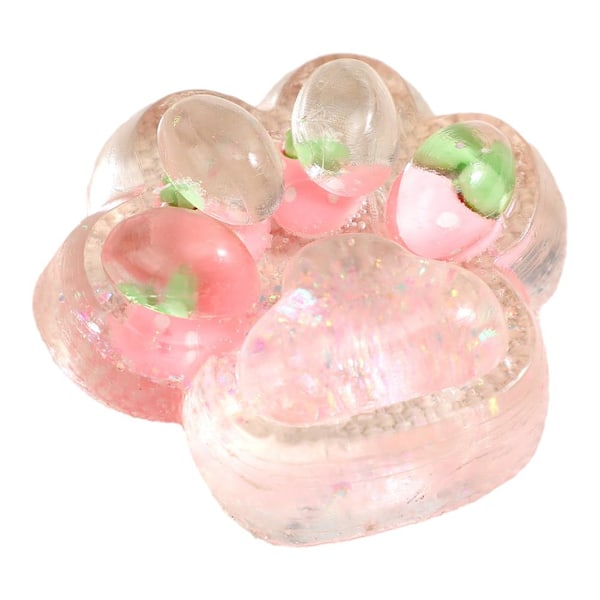Kattfot Klämleksaker, Kattfot Kläm Silikonleksak, Taba Squish y Paw, Färgglada Paw Squish y Leksaker, Mjuka Klämmar Fidget Leksak För Stresslindring strawberry 1pcs