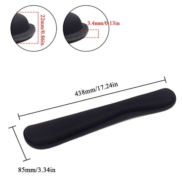 Tangentbords handledsstöd Mus Handledsstöd för Kontor Hem Enkel Skrivning ❈ black one-size