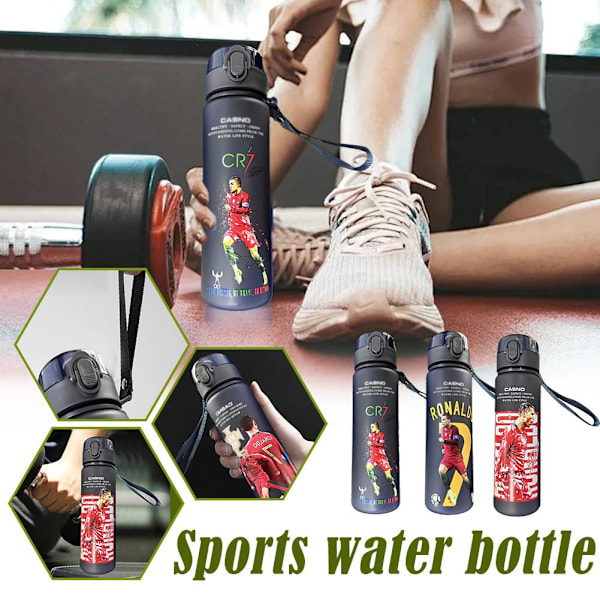 Ronaldo Vattenflaska Premium Protein Shaker Blender Sportflaska Flaska Bpa Fri Vattenflaska V4j5 C 560ml